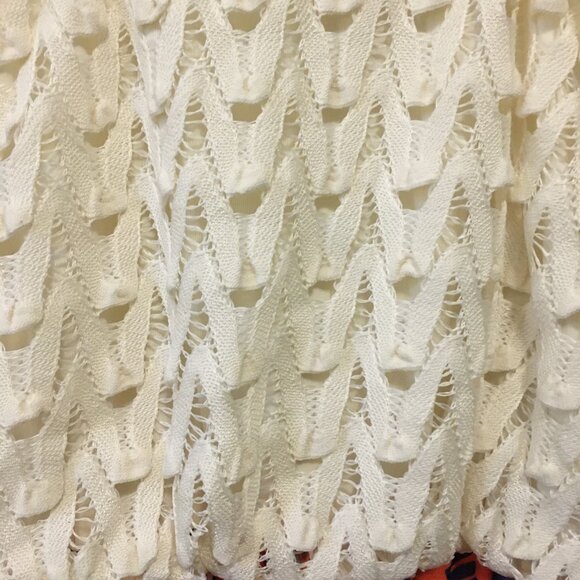 City Triangles Cream Crochet Top Side Slit Mini Maxi Dress - Picture 10 of 16